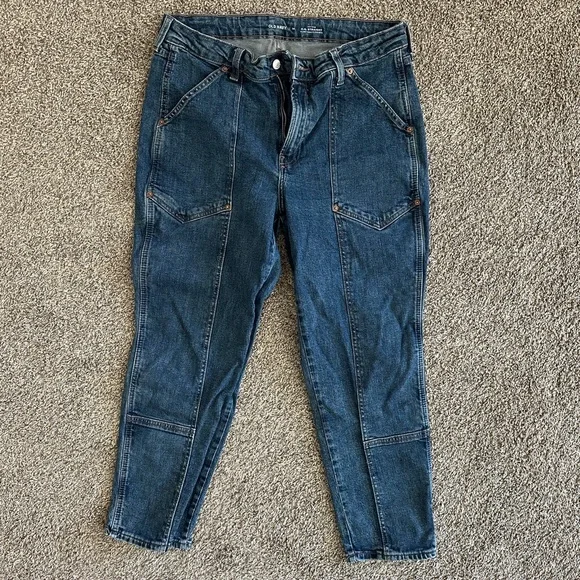Old Navy High Waisted OG Straight Utility Jeans - Picture 1 of 6